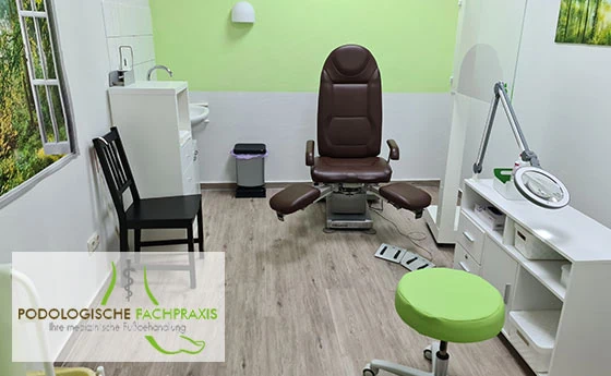 Behandlungsraum der Podologischen Fachpraxis Stefanie Manno
