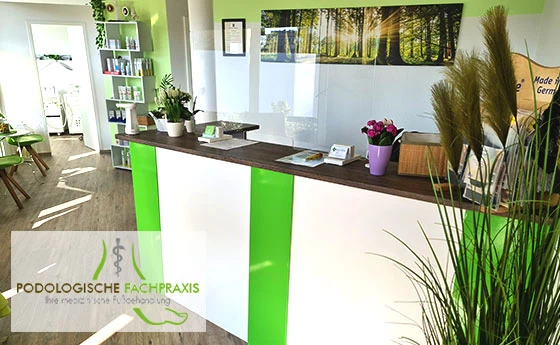 Empfangsbereich der Podologischen Fachpraxis Stefanie Manno in Mülheim